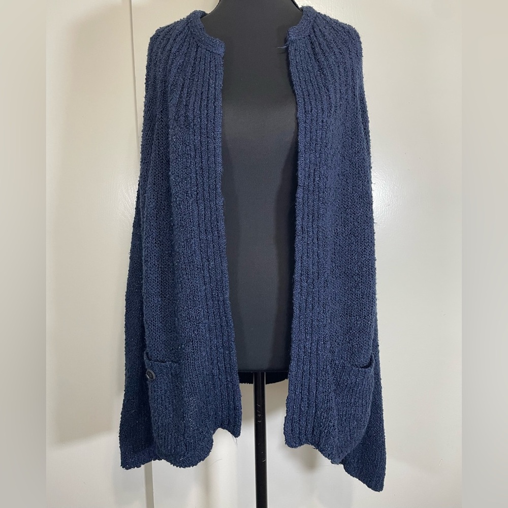 Chic Navy Open-Front Cardigan